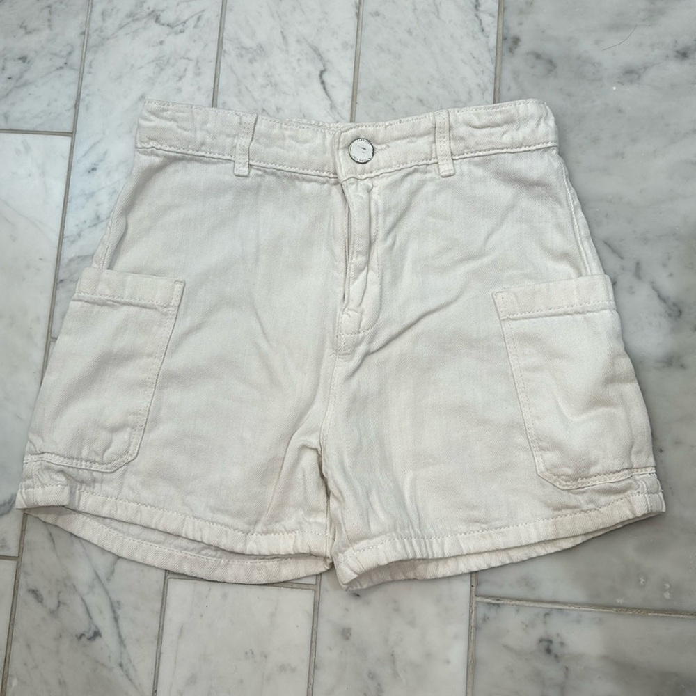 Zara Girls' White Jean Shorts